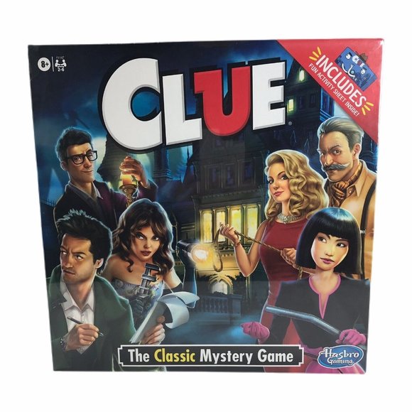 Hasbro Clue The Classic Mystery Board Game W/Fun Activity Sheet Family SEALED - Picture 1 of 2